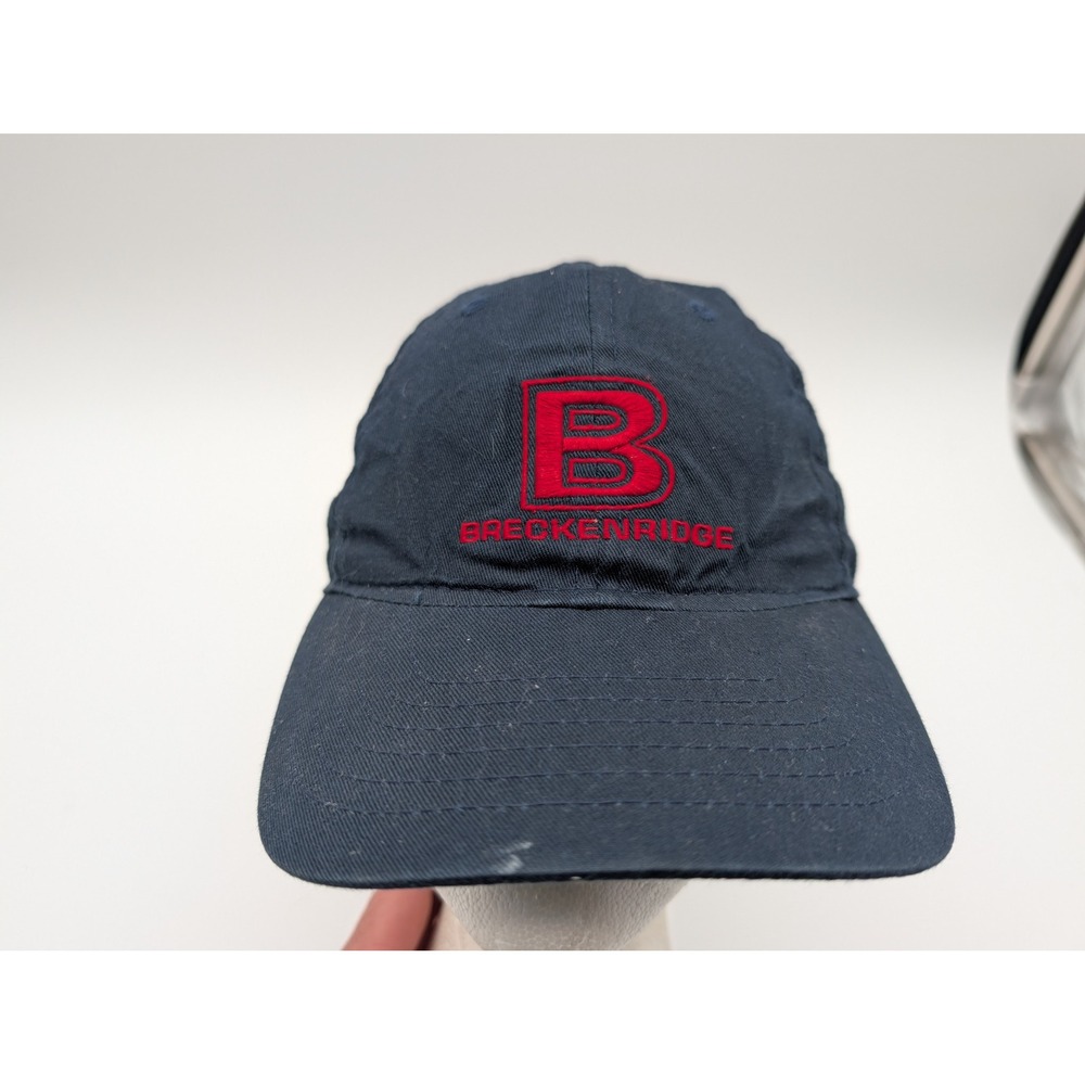 Breckenridge Ski Enterprises Navy Blue Cotton Baseball Cap Hat Adjustable Style